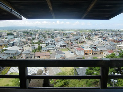 丸岡城の天守からの景色